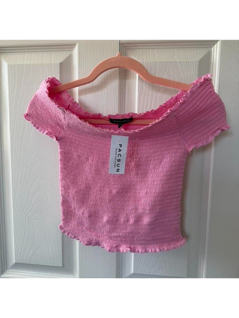 NWT PacSun Pink Off The Shoulder Top